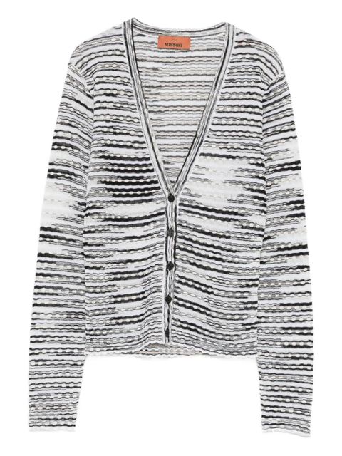 Missoni stripe-knit cardigan - White - zdjęcie produktu nr 1