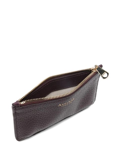 Aspinal Of London Ella pebbled-leather cardholder - Red