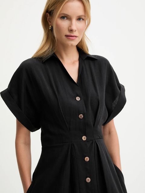 Answear.LAB sukienka kolor czarny maxi rozkloszowana - zdjęcie produktu nr 2