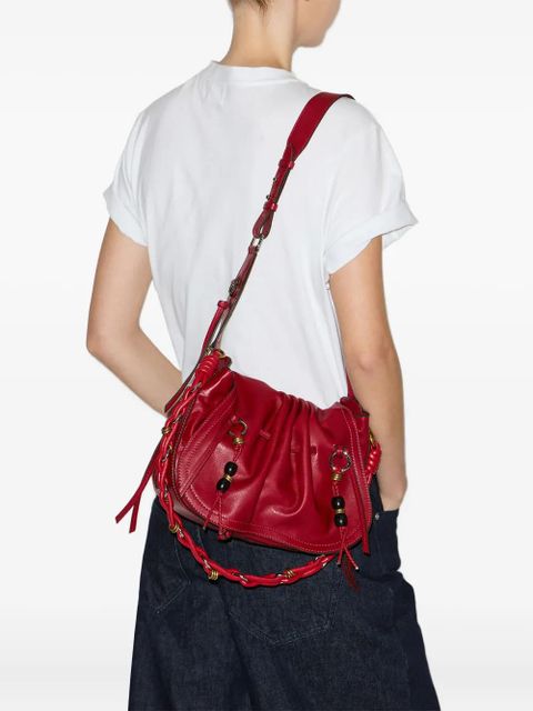 ISABEL MARANT pleated drawstring shoulder bag - Red - zdjęcie produktu nr 2