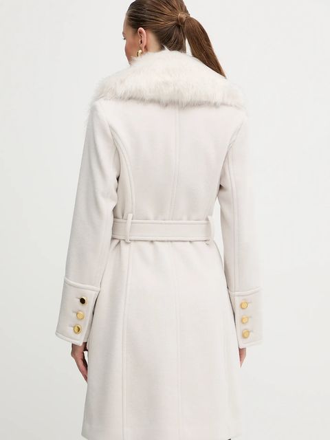 Marciano by Guess płaszcz z dodatkiem wełny ALICE kolor beżowy 5BGL26 1799Z