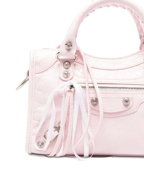 Balenciaga Le City studded ribbons tote bag - Pink