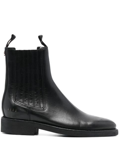 Golden Goose logo-charm leather boots - Black - zdjęcie produktu nr 1