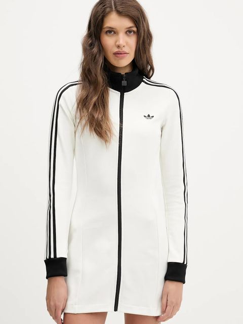 adidas Originals sukienka kolor beżowy mini dopasowana KD3771 - zdjęcie produktu nr 1