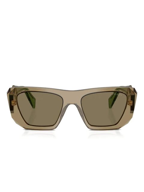 Prada Eyewear Symbole geometric-frame sunglasses - Brown