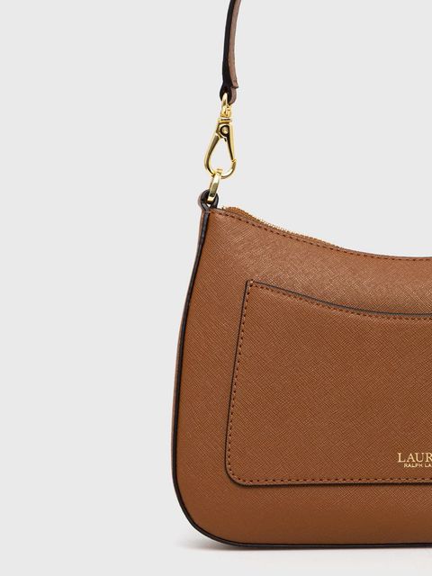 Lauren Ralph Lauren torebka skórzana kolor brązowy