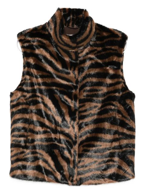 MC2 Saint Barth ambre fur sleeveless jacket - Brown