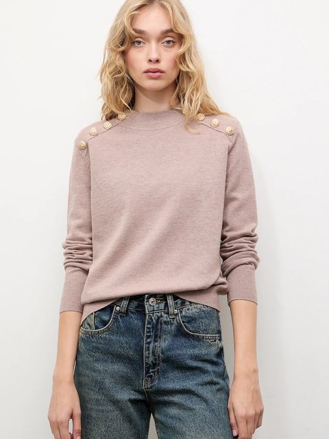 Answear.LAB sweter z kaszmirem damski kolor beżowy z półgolfem - zdjęcie produktu nr 1