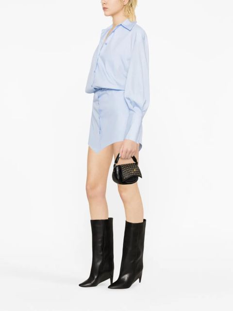 The Attico Silvye cotton minidress - Blue