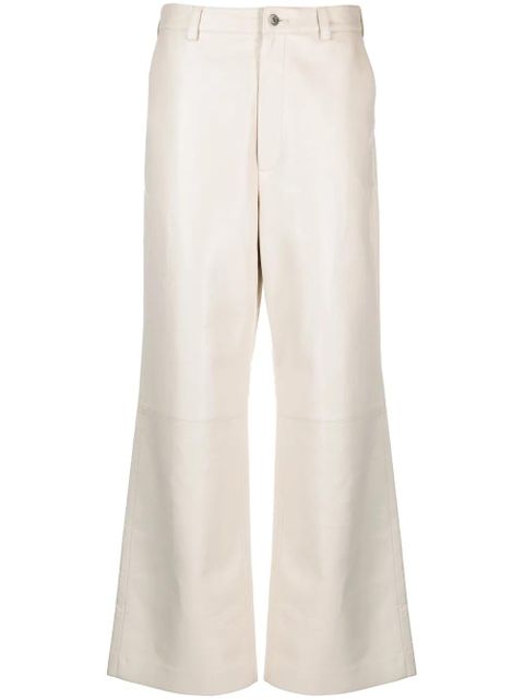 Nanushka Vidia straight-leg leather trousers - Neutrals - zdjęcie produktu nr 1