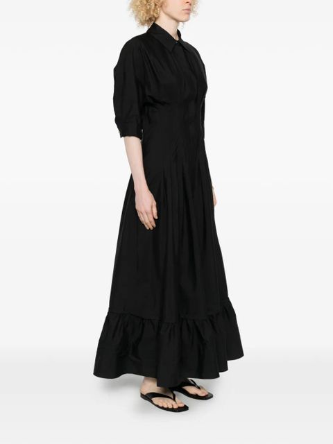 Max Mara cotton short-sleeve maxi dress - Black