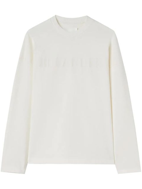 Jil Sander logo-print long-sleeve T-shirt - White - zdjęcie produktu nr 1