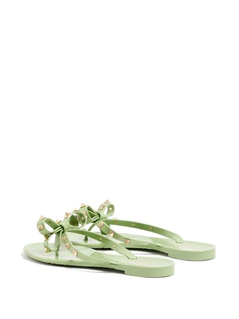Valentino Garavani Rockstud rubber slippers - Green