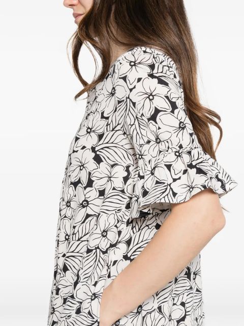 Weekend Max Mara Wkdfuoco floral-print mini dress - White