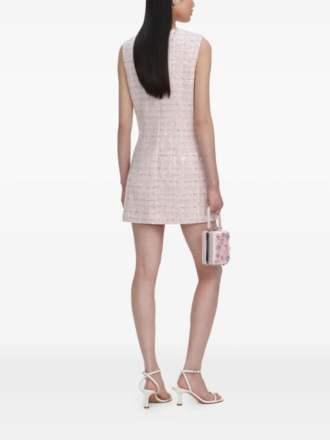 Self-Portrait bow-detail embellished mini dress - Pink - zdjęcie produktu nr 2