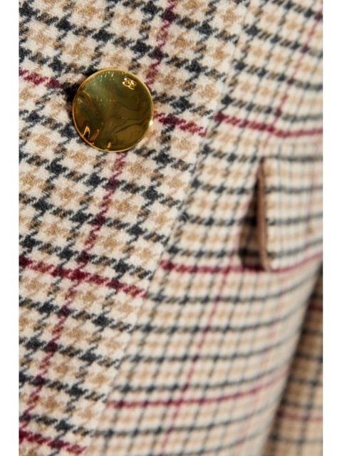 GANNI checked blazer - Neutrals