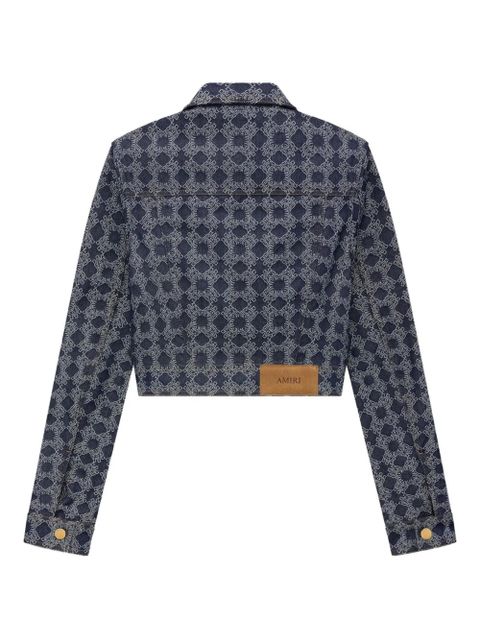 AMIRI MA Quad patterned zip-up denim jacket - Blue - zdjęcie produktu nr 2