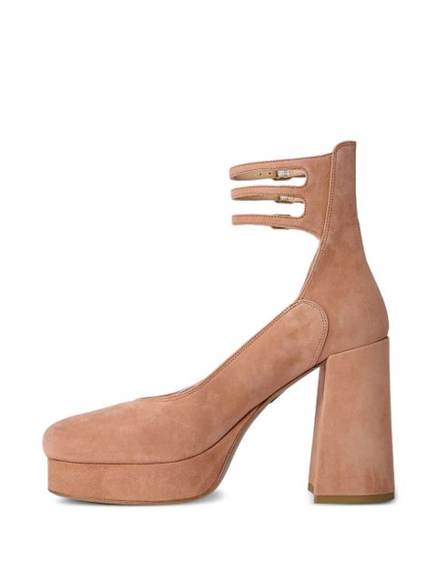 Chloé 100mm straps leather pumps - Pink