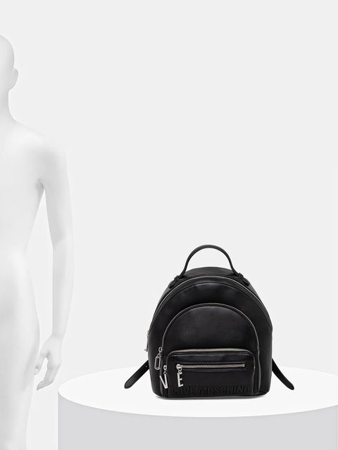 Love Moschino plecak damski kolor czarny mały gładki JC4344PP0NKA000B