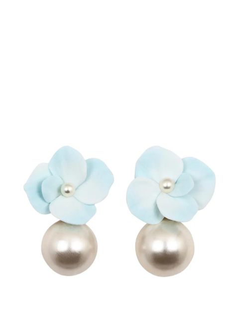 Jennifer Behr Addison floral-motif earrings - Blue - zdjęcie produktu nr 1