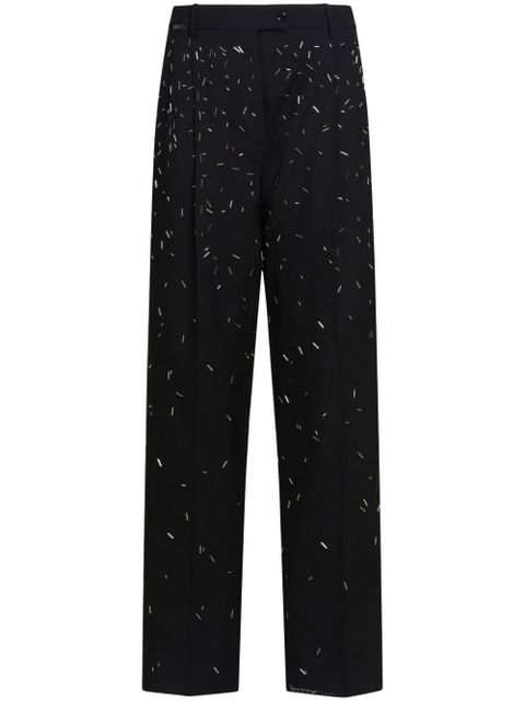 Marni abstract-pattern print trousers - Black - zdjęcie produktu nr 1