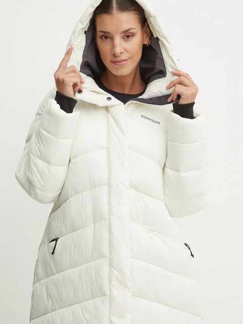Didriksons kurtka MARION damska kolor biały zimowa 505408