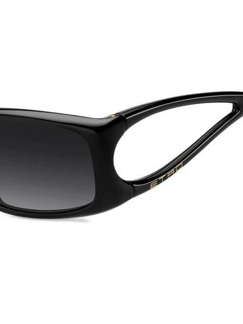 ETRO logo rectangle sunglasses - Black
