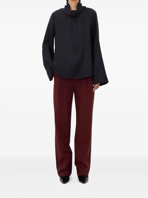 LouLou de Saison drawstring-neck long-sleeved blouse - Black