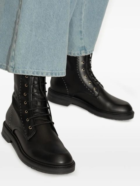 Max Mara lace-up combat boots - Black