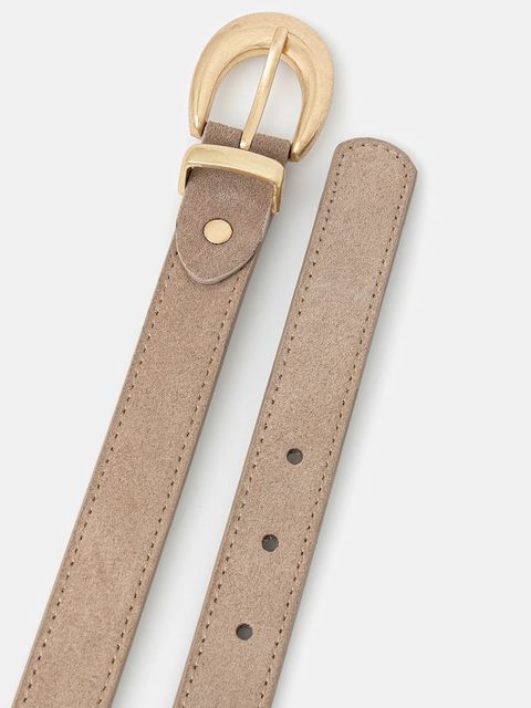 Answear.LAB pasek zamszowy damski kolor beżowy