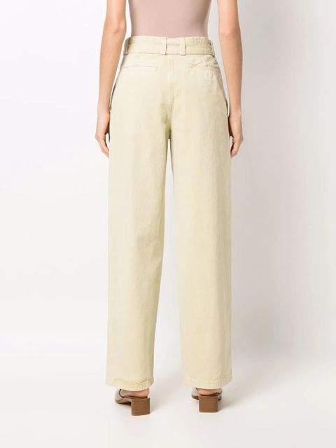 Jil Sander pleat-detail straight-leg trousers - Yellow