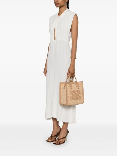 Casadei Beaurivage raffia tote bag - Neutrals