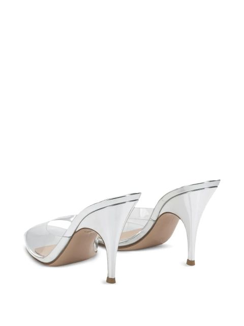 Gianvito Rossi Sofia transparent metallic-finish pumps - White