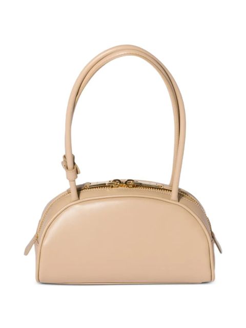 Miu Miu Beau embossed-logo leather shoulder bag - Neutrals - zdjęcie produktu nr 2