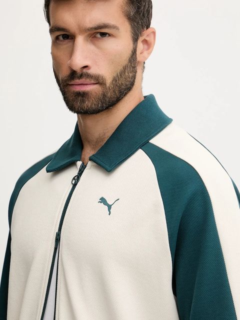 Puma bluza męska kolor beżowy gładka 632994