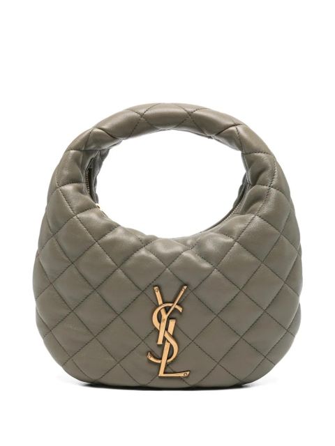 Saint Laurent logo-plaque tote bag - Green - zdjęcie produktu nr 1