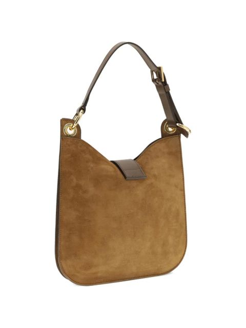 TOM FORD buckle smooth calf suede shoulder bag - Brown - zdjęcie produktu nr 1