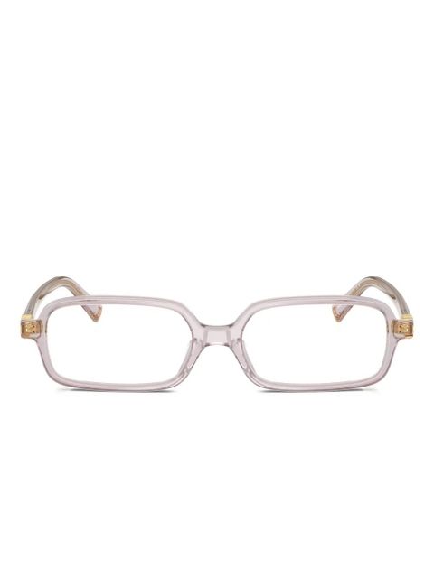 Miu Miu Eyewear rectangle-frame glasses - Grey - zdjęcie produktu nr 1