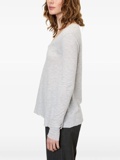 American Vintage Jacksonville V-neck T-shirt - Grey