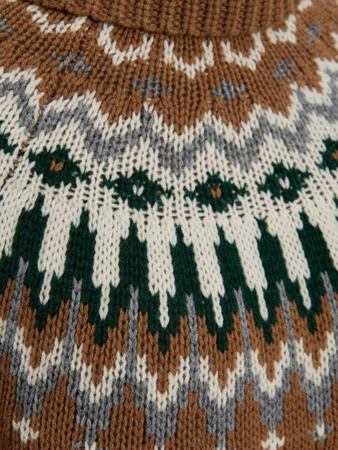 BOGNER Ingrid patterned turtleneck sweater - Brown