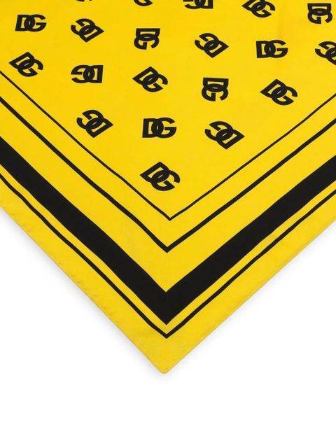 Dolce & Gabbana logo-print silk scarf - Yellow - zdjęcie produktu nr 2