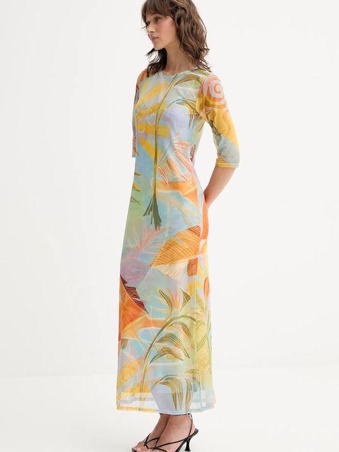 Never Fully Dressed sukienka Sydney kolor niebieski maxi prosta NFDDR2959 - zdjęcie produktu nr 2