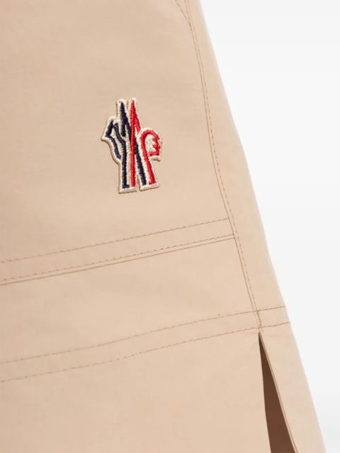 Moncler Grenoble logo-embroidered shorts - Neutrals