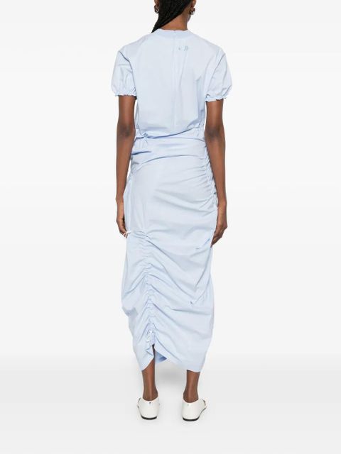 Moschino gathered midi dress - Blue