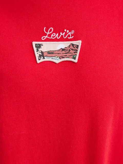 Levi's t-shirt bawełniany damski kolor czerwony 17369 - zdjęcie produktu nr 2