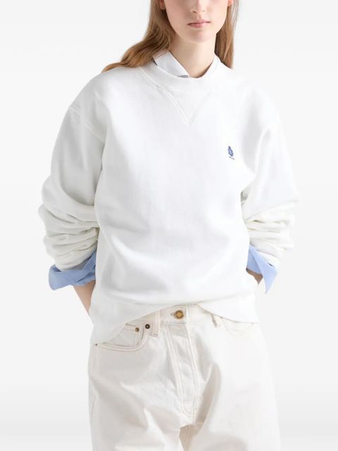Prada crew-neck cotton sweatshirt - White
