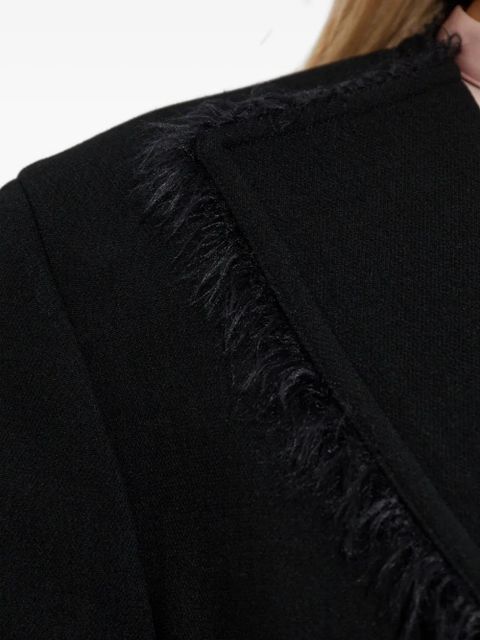 Jil Sander fringed lapel jacket - Black