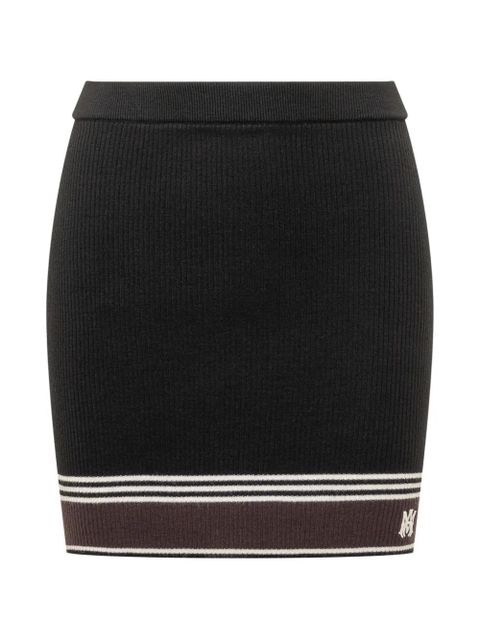 AMIRI stripe-detail mini skirt - Black - zdjęcie produktu nr 1