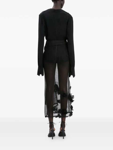 Victoria Beckham midi Basque skirt - Black