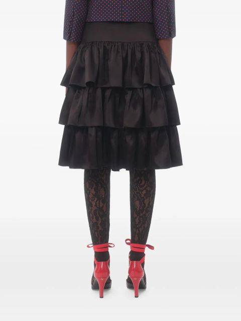 Valentino Garavani ruffled midi skirt - Black